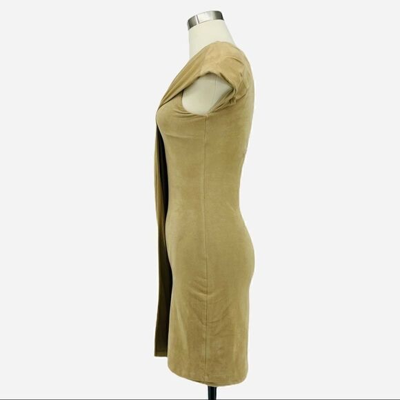 NWOT bebe Suede Draped Mini Dress - Picture 4 of 9